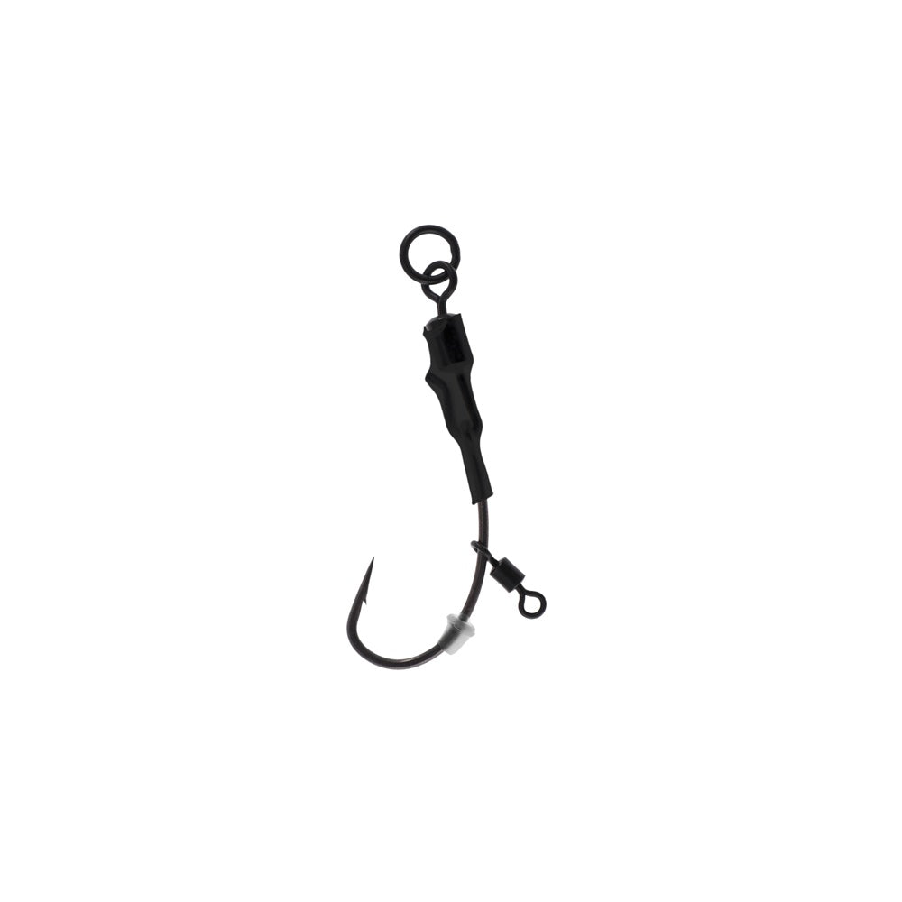Hooks gemonteerd Mikado Carp Rig {Ronnie Rig