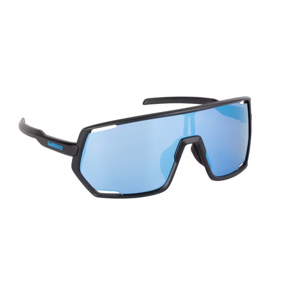 Brillen gepolariseerde zon Shimano Lesath matzwart en blauw
