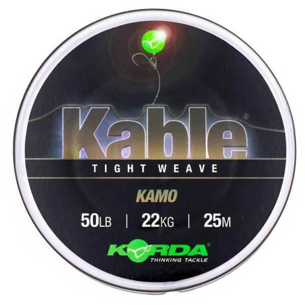 Leadcore Korda Kable Tight Weave Kamo 50 lb / 25 m - Tienda Carpfishing