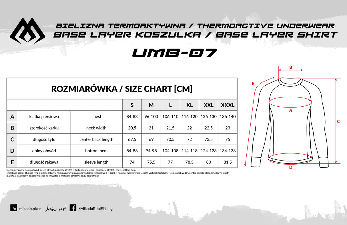 Thermisch T-Shirt Mikado Base Layer Shirt Zwart