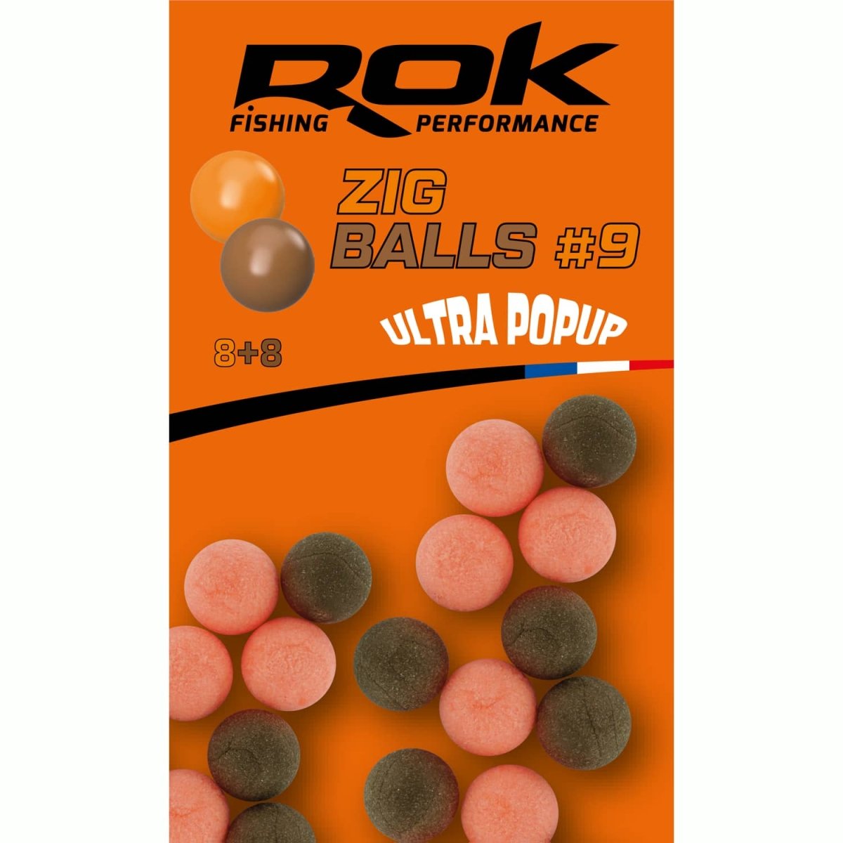 Boilie flotante Rok Fishing Zig Ball Naranja/Marron 9 - Tienda Carpfishing