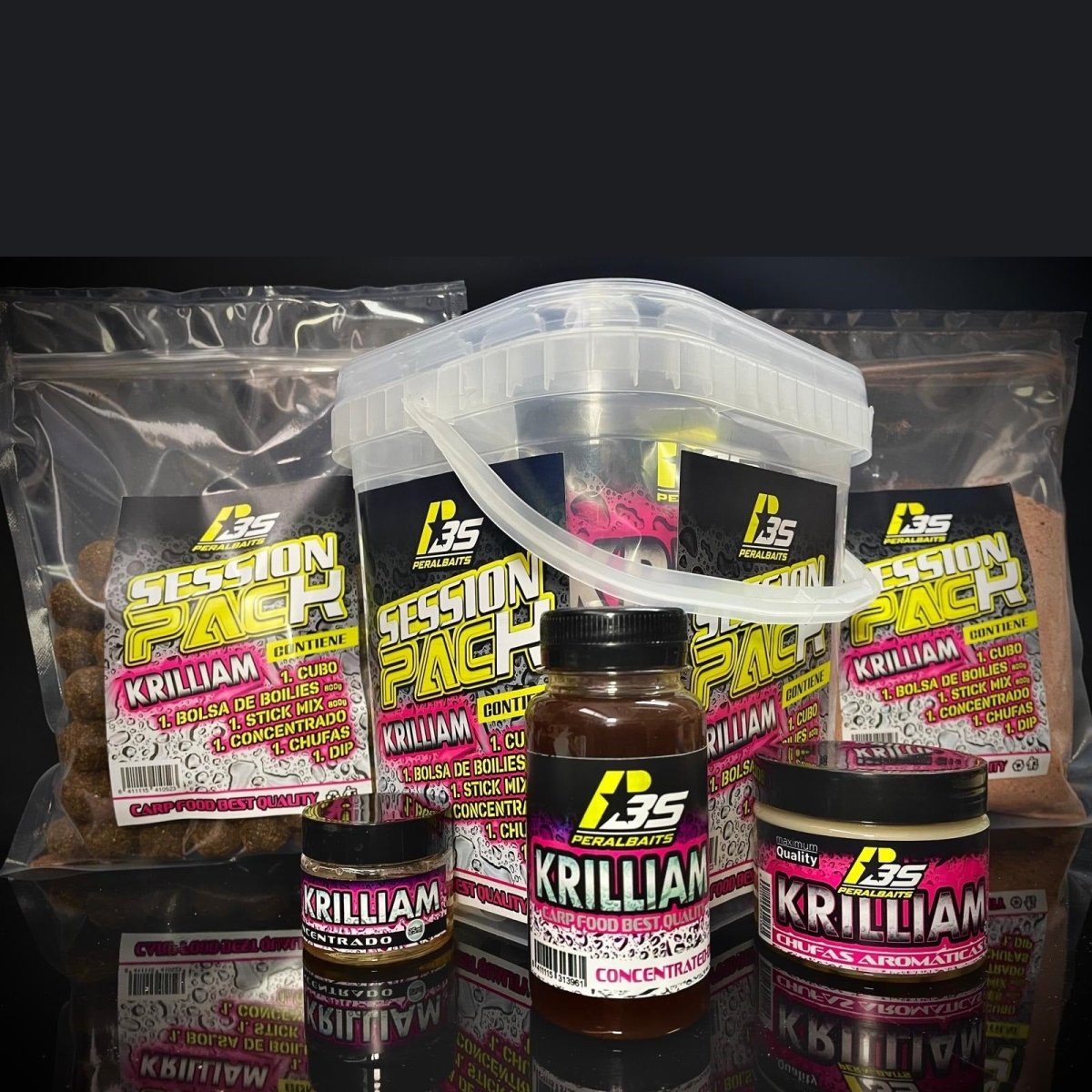 Session Pack Peralbaits Krilliam - Tienda Carpfishing