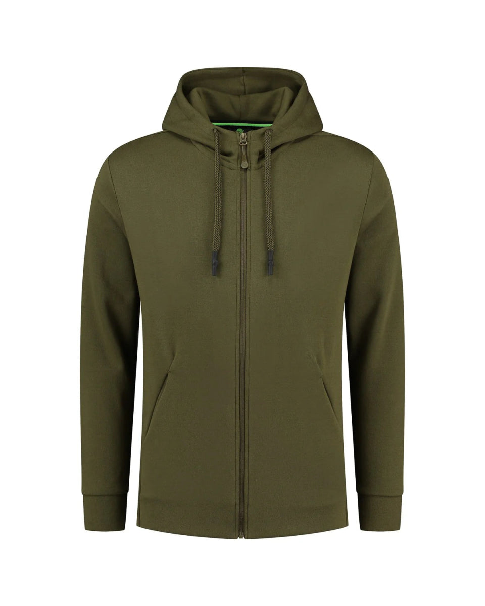 Sudadera Korda Kore Zip Pro Verde con capucha - Tienda Carpfishing