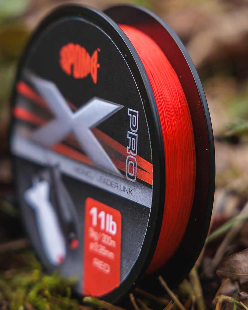 Trenzado Spomb X Pro Mono Rojo 300 m - Tienda Carpfishing