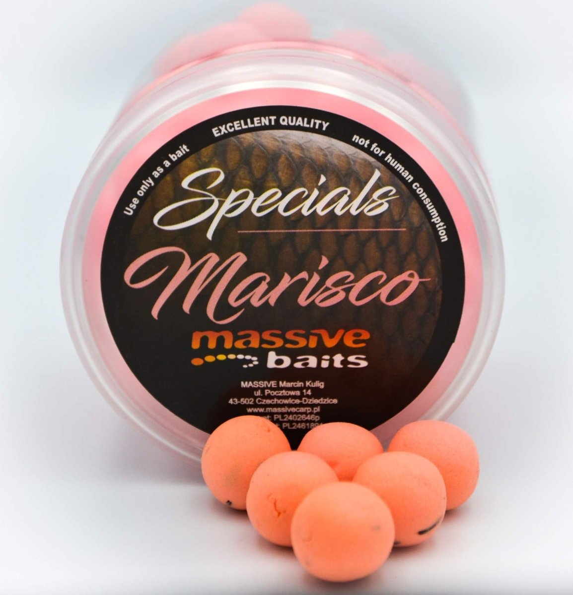 Pop ups Massive Baits Marisco 14 mm - Tienda Carpfishing