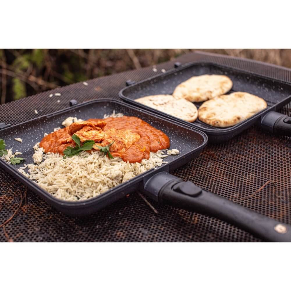 Sartén Ridge Monkey Pan - Griddle Connect Granite XXL - Tienda Carpfishing