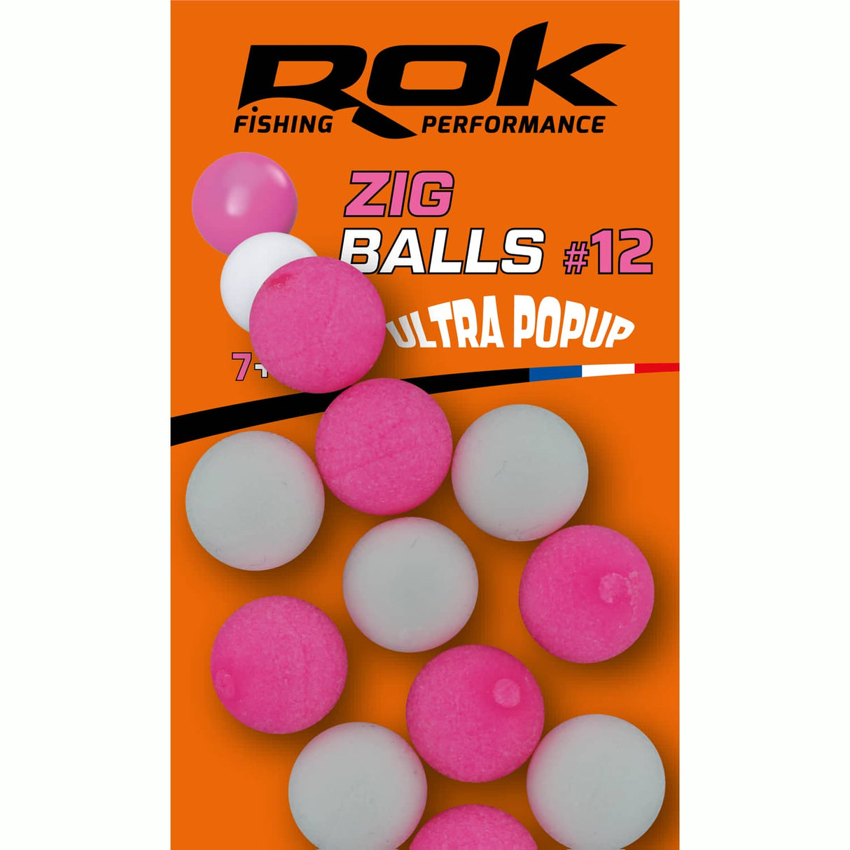 Drijvende boilie Rok Fishing Zig Ball Roze/Wit 12