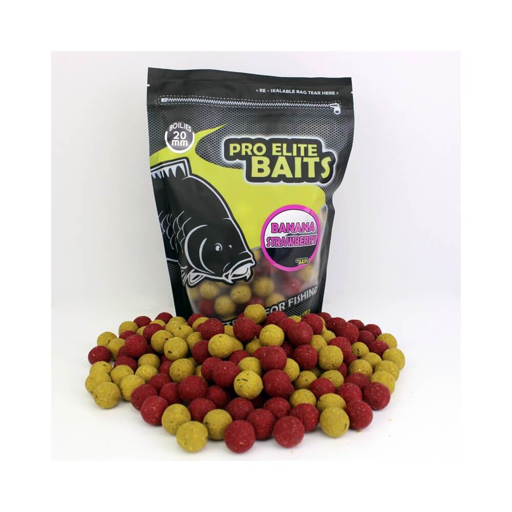 Boilies Pro Elite Baits Banaan Strawberry 20 mm 100 g