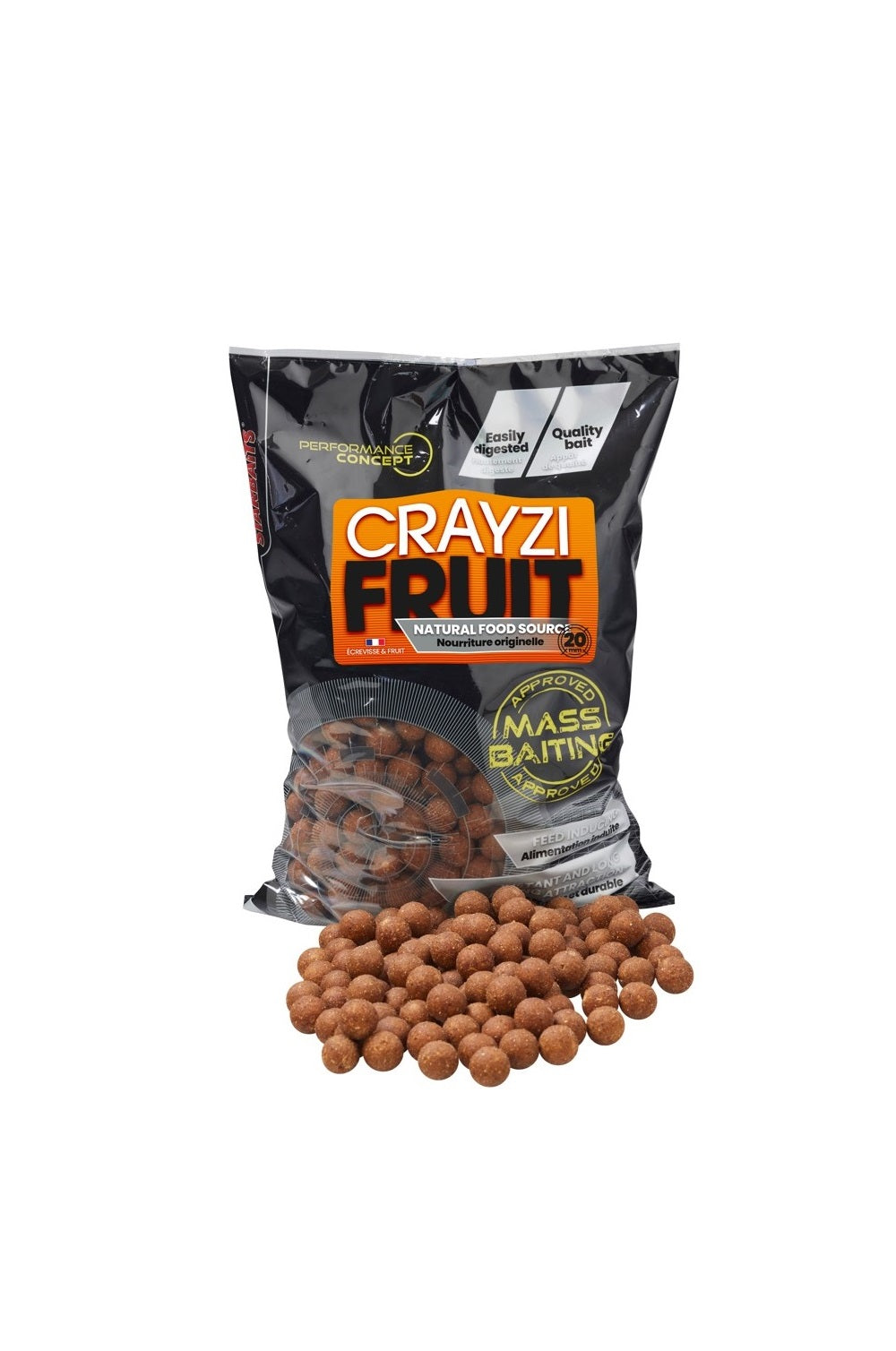 Boilies Starbaits Massaal lokken Crayzi Fruit - 20 mm 3 kg