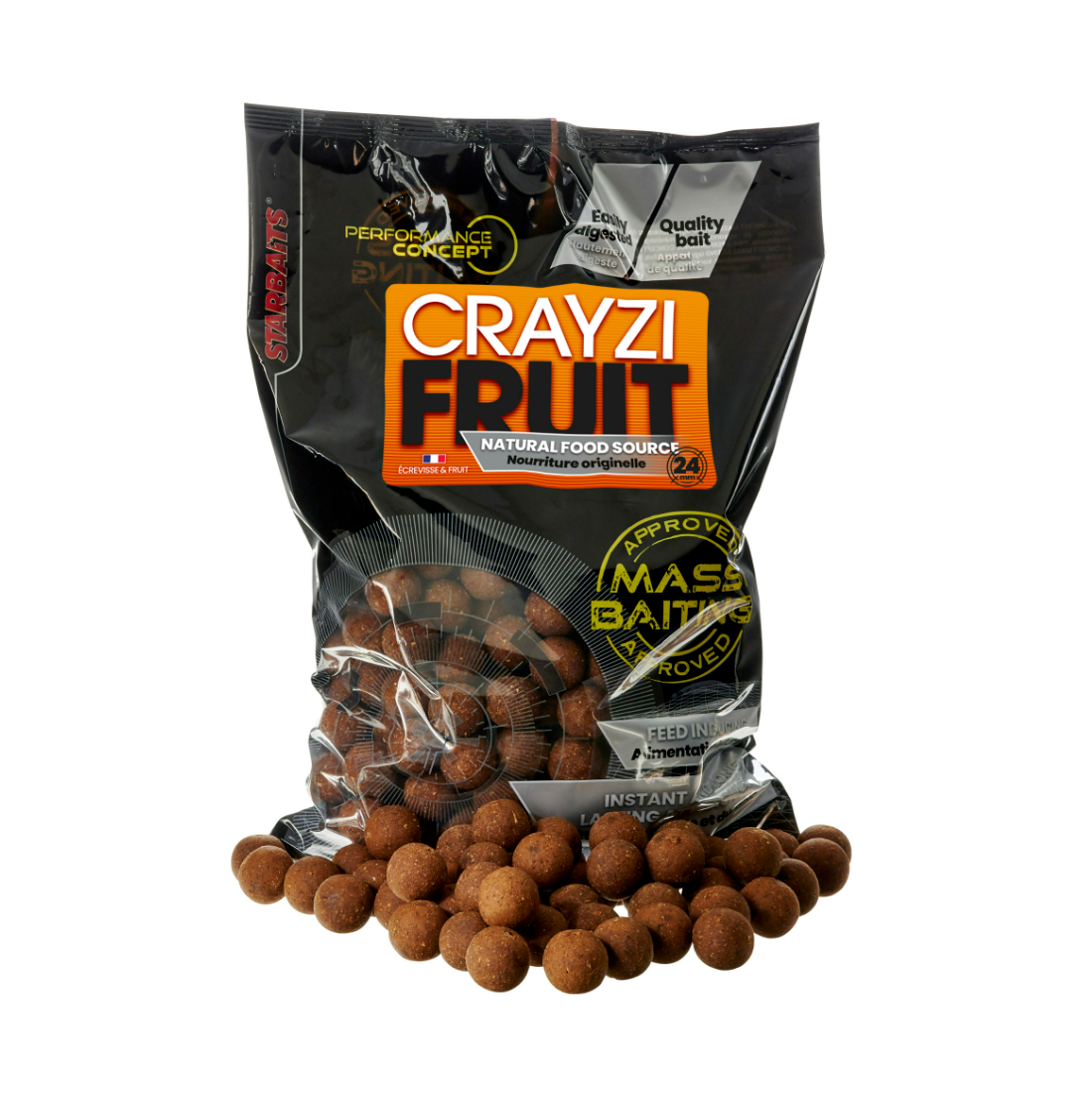 Boilies Starbaits Massaal lokken Crayzi Fruit - 24 mm 3 kg