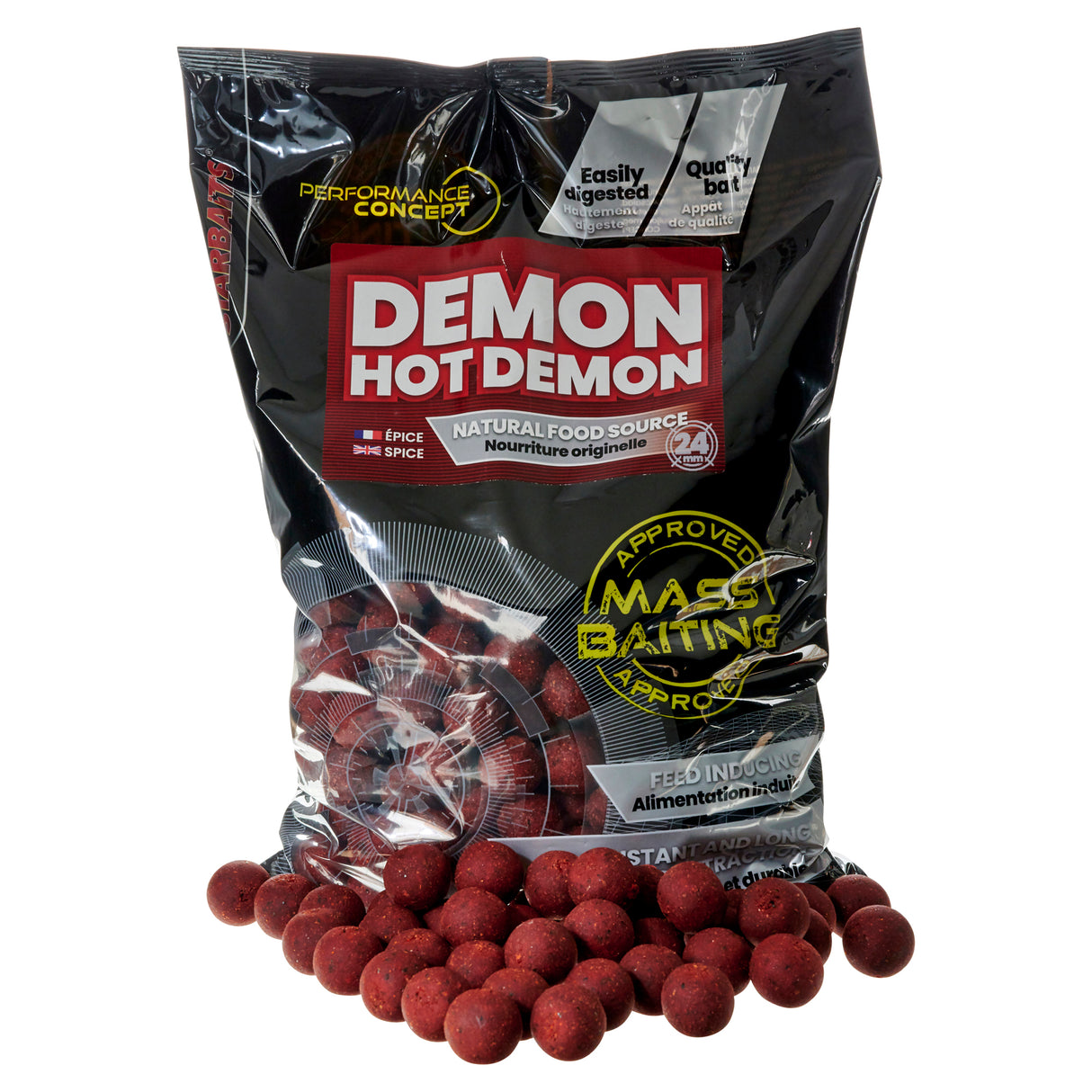 Boilies Starbaits Massaal lokken Hot Demon 24 mm 3 kg