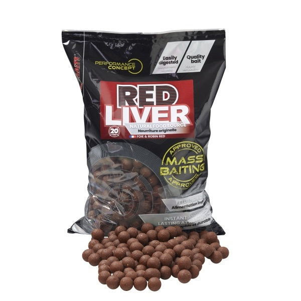 Boilies Starbaits Massaal lokken Red Liver 20 mm 3 kg