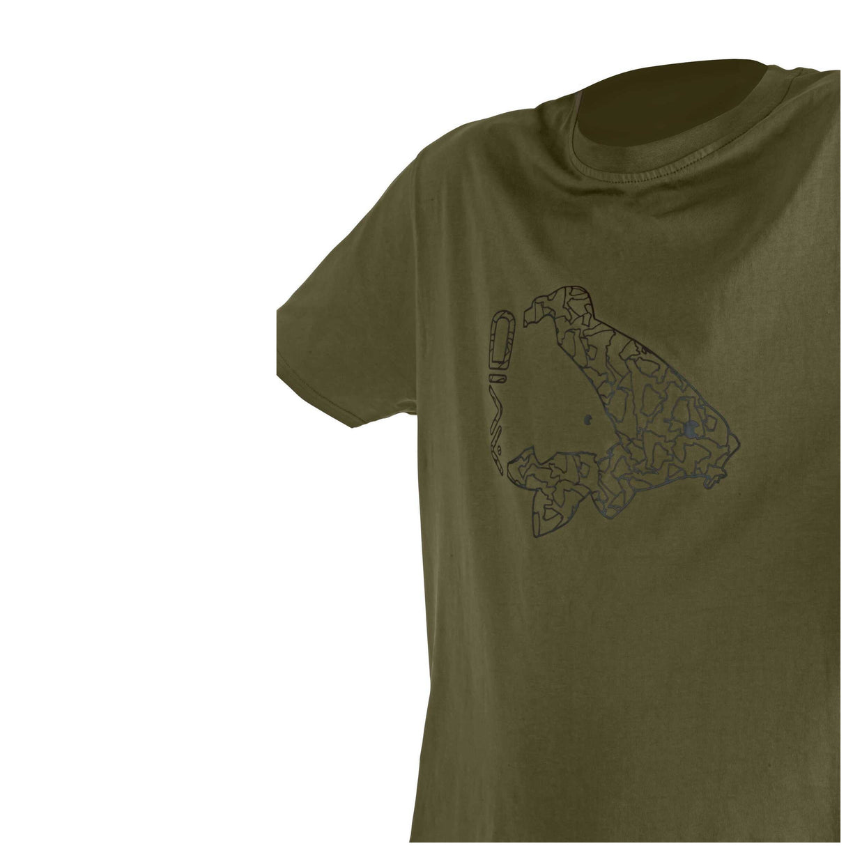 T-shirt Avid Carp Icoon Khaki