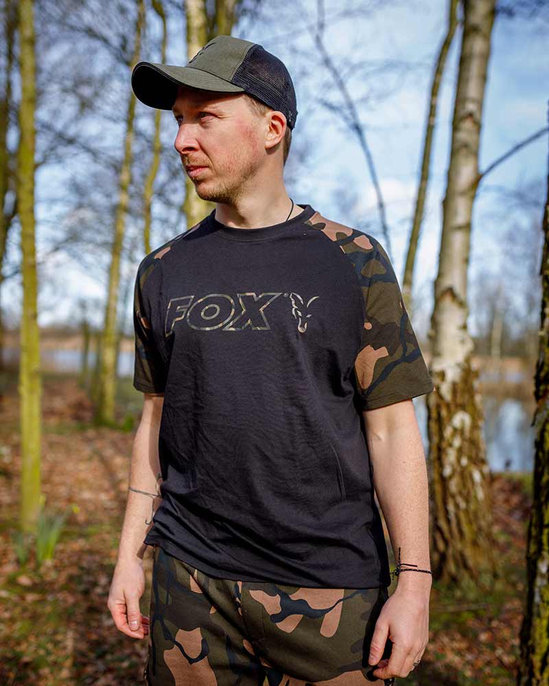 T-shirt Fox Outline T Zwart/Camo