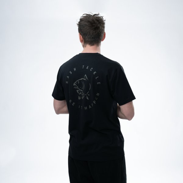 T-shirt Nash Make It Happen Carp Logo Zwart
