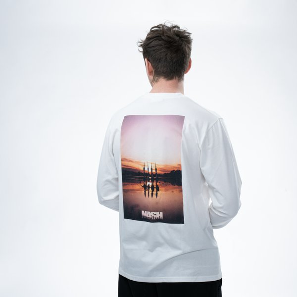 T-shirt Nash Make It Happen Sunset Witte lange mouw
