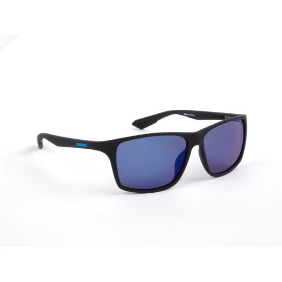 Gepolariseerde zonnebril Shimano Technium mat zwart en blauw