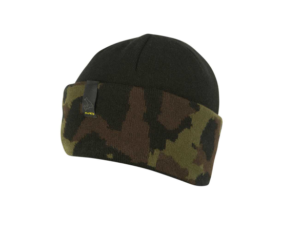 Gorro Avid Carp Negro y Camo - Tienda Carpfishing