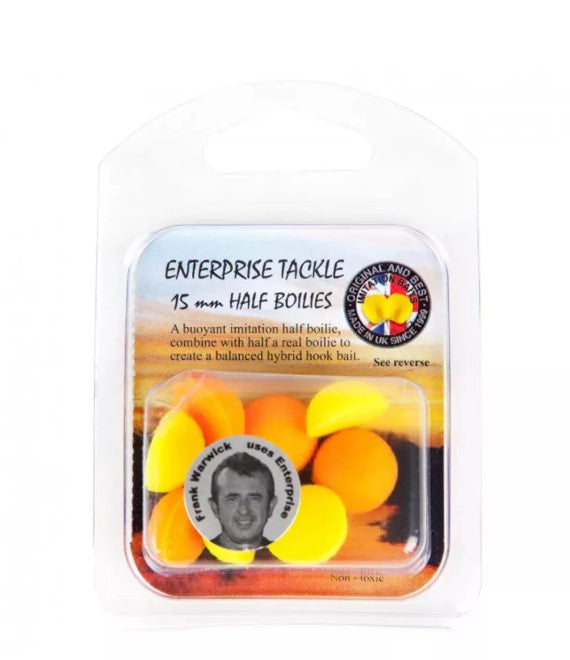 Half Boilies Enterprise Oranje en geel 15 mm