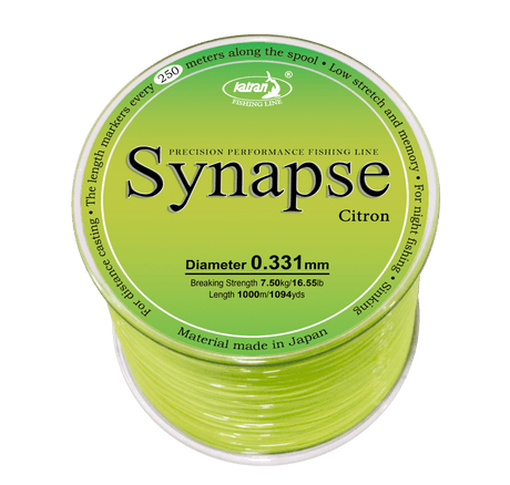 Hilo Katran Synapse Citron 0,33 mm 1000 m - Tienda Carpfishing