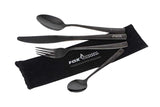 Set bestek Fox CookWare} zwart roestvrij staal