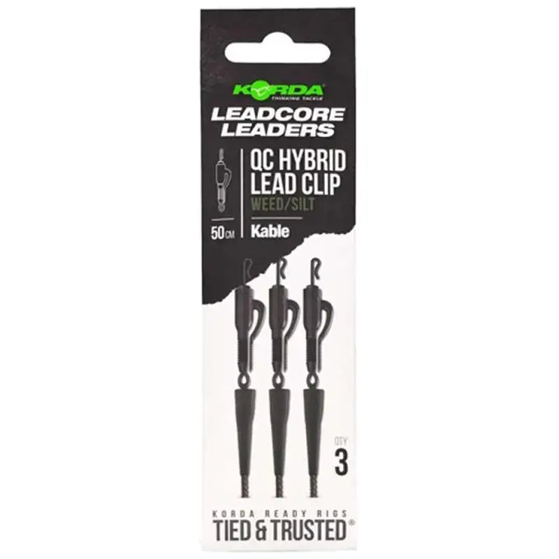 Leadcore Korda Loodclip QC Kable Groen 50 cm