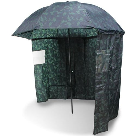 Paraguas NGT 45" camo con cremallera - Tienda Carpfishing