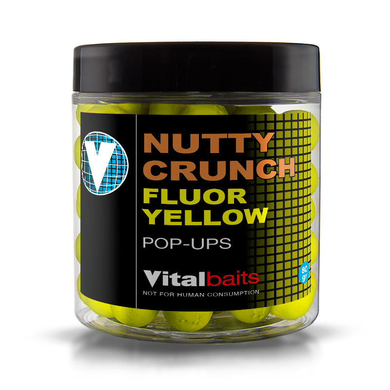 Pop ups Vitalbaits Nutty Crunch Fluorgeel 18 mm