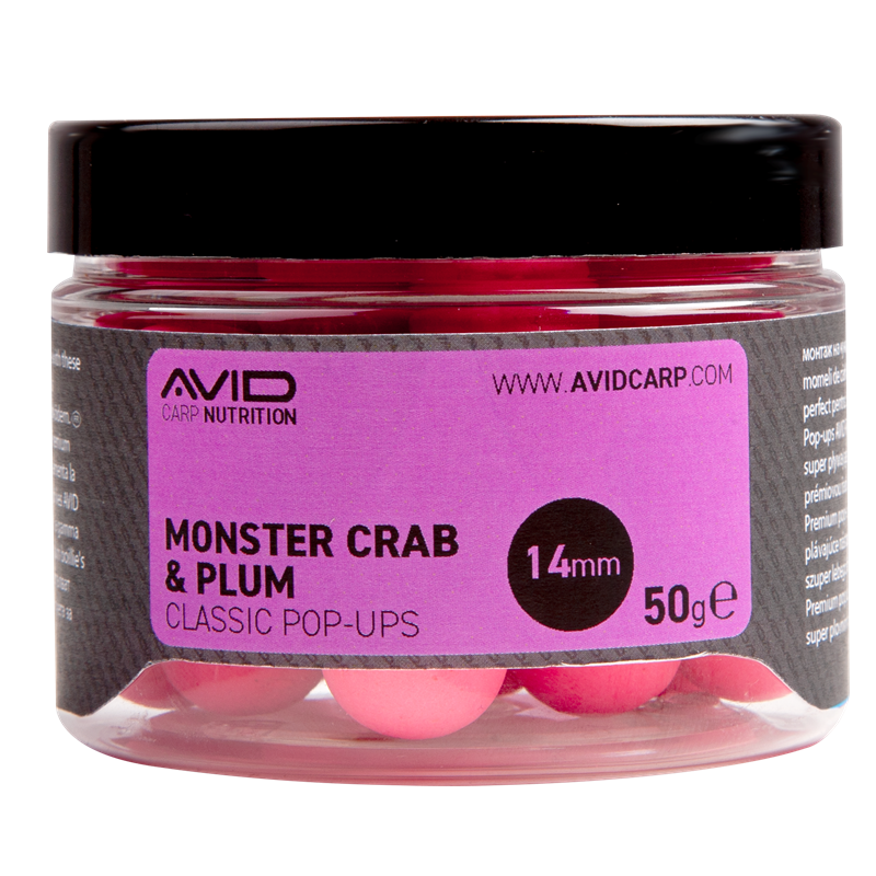 Pop ups Avid Carp Monster Crab & Pruim 14 mm