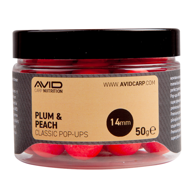 Pop ups Avid Carp Pruim & Peach 14 mm