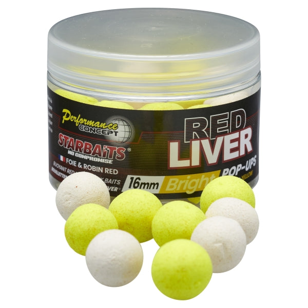 Pop ups Starbaits Red Liver Helder 16 mm