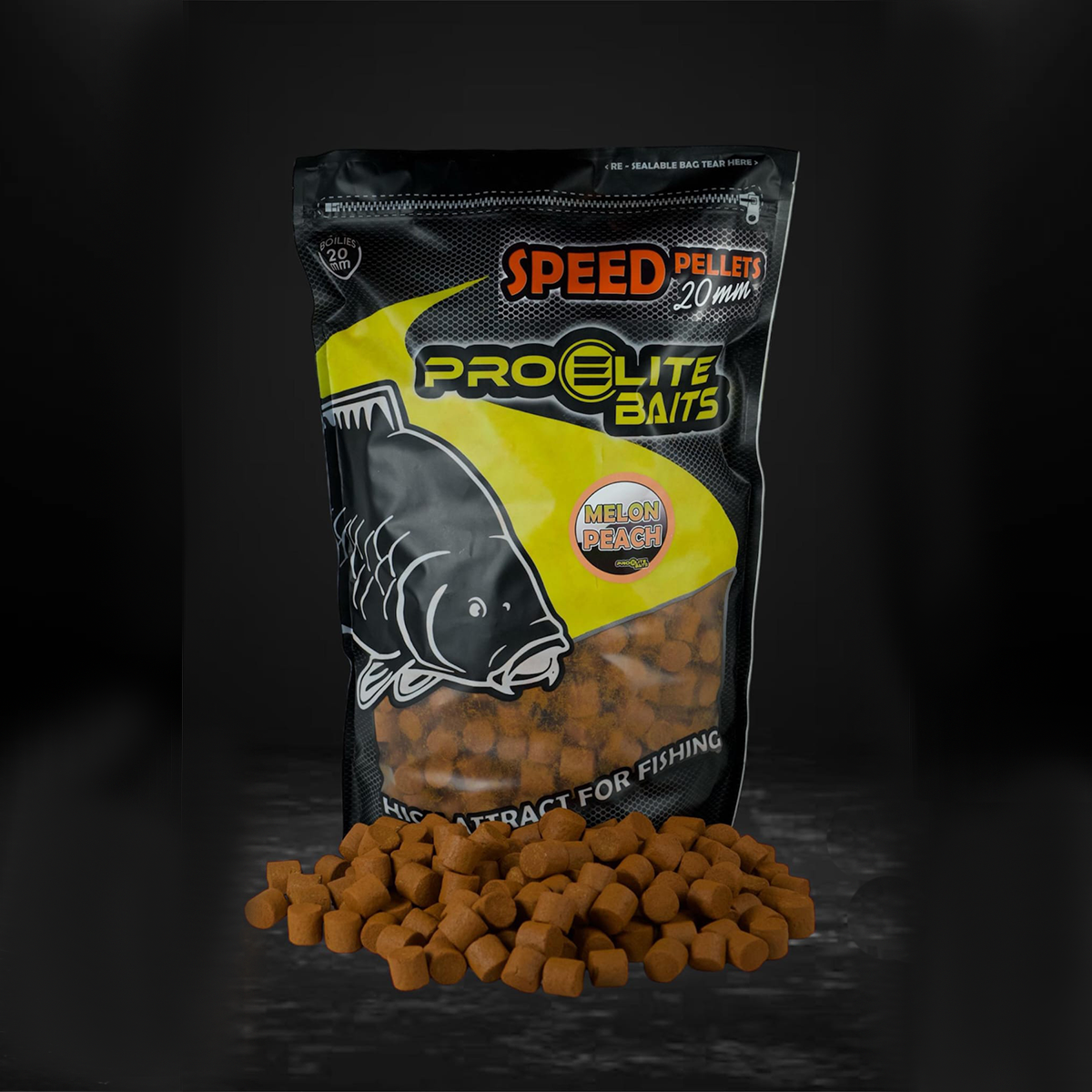 Snelheid Pellets Pro Elite Baits Meloen & Peach 20 mm 4,5 kg