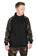 Sudadera Fox LW Negro y Camo con cremallera - Tienda Carpfishing