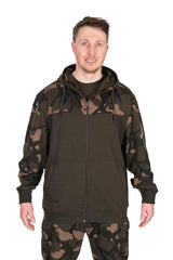 Sweatshirt Fox LW Khaki en Camo capuchon met ritssluiting