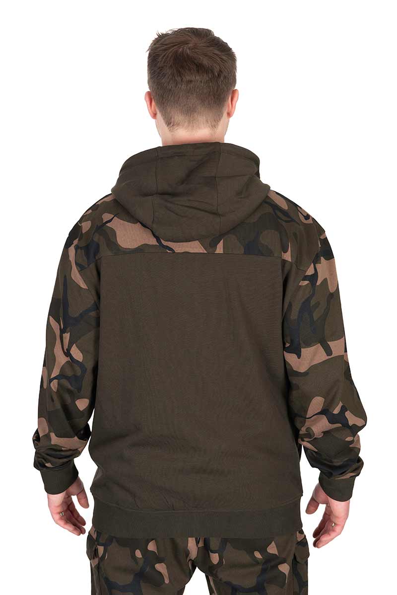 Sweatshirt Fox LW Khaki en Camo capuchon met ritssluiting