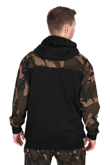 Sweatshirt Fox LW Zwart en Camo met capuchon en ritssluiting