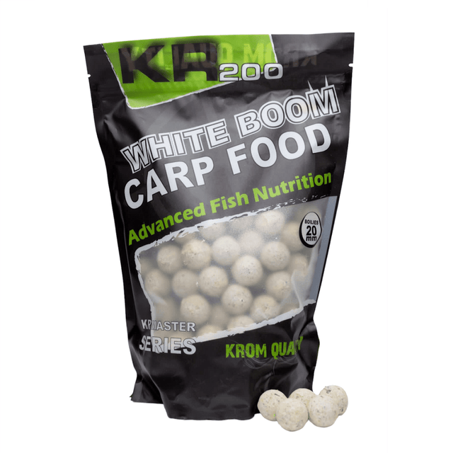 Boilies Krom Quality KR200 White Boom 20 mm 800G - Tienda Carpfishing
