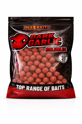 Boilies Solubles DSA Baits Top Range Dark Garlic 20 mm 2,5 Kg - Tienda Carpfishing
