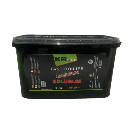 Boilies Solubles Krom Quality KR300 LiverBerry 20 mm 3KG - Tienda Carpfishing