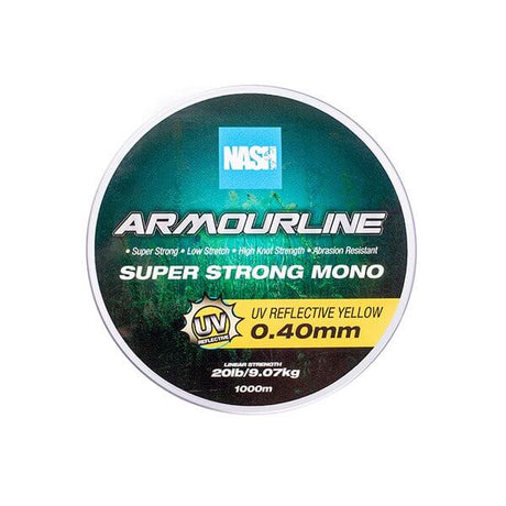 Hilo Nash Armourline Super Strong UV Amarillo 1000 m - Tienda Carpfishing