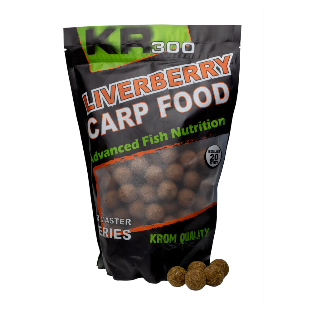 Boilies Krom Quality KR300 LiverBerry 20 mm 800G