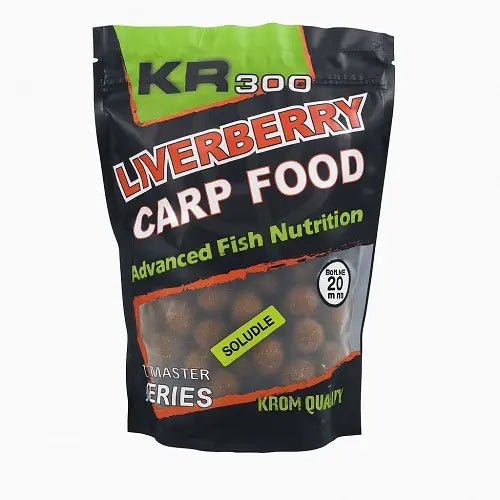 Boilies Oplosbaar Krom Quality KR300 LiverBerry 20 mm 800G