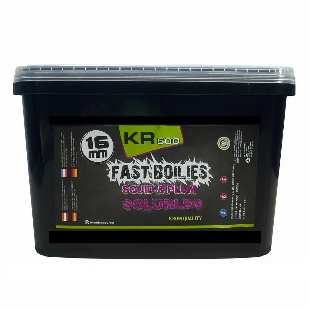 Boilies Oplosbaar Krom Quality KR500 Squid & Plum 16 mm 5 kg