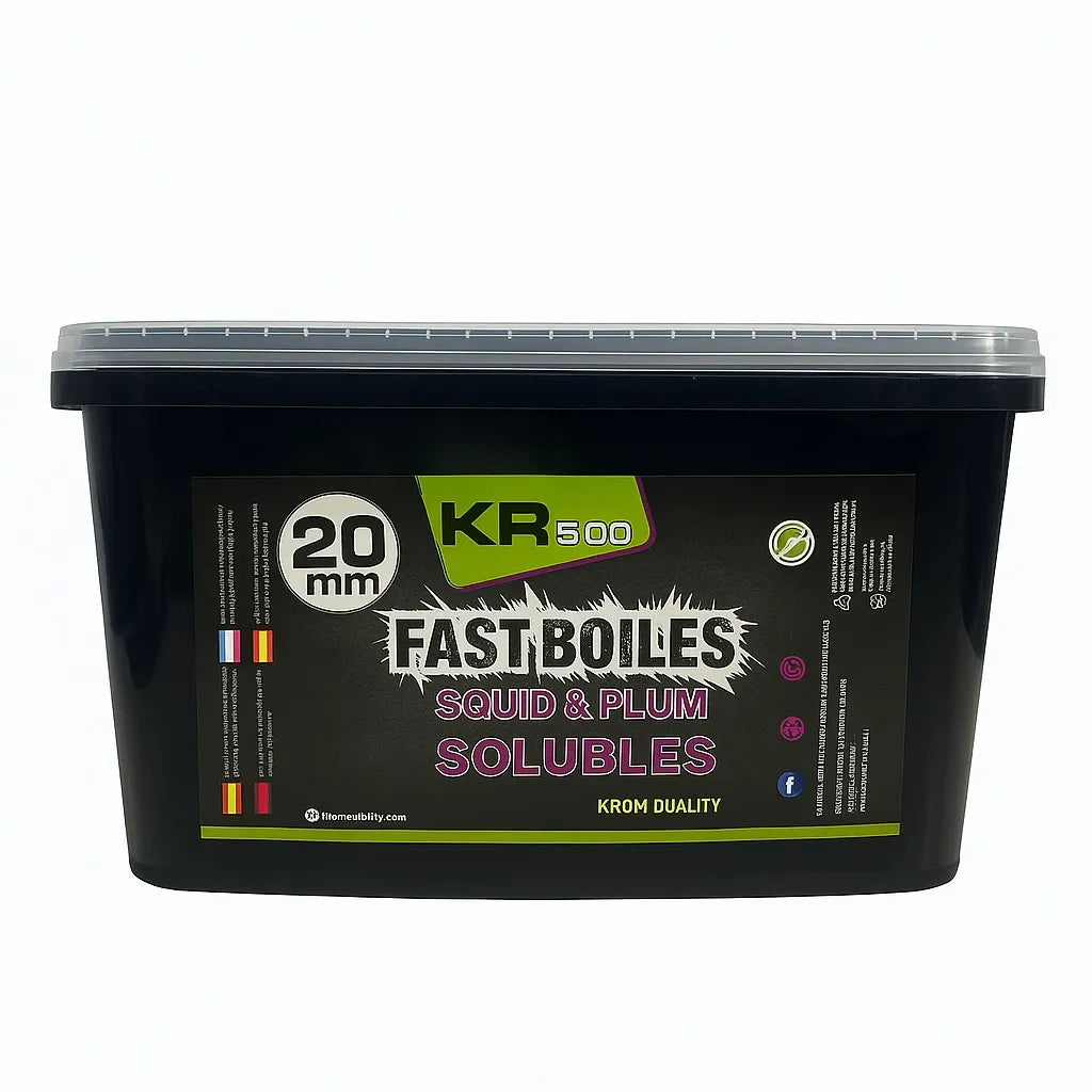 Boilies Oplosbaar Krom Quality KR500 Squid & Plum 20 mm 3 kg