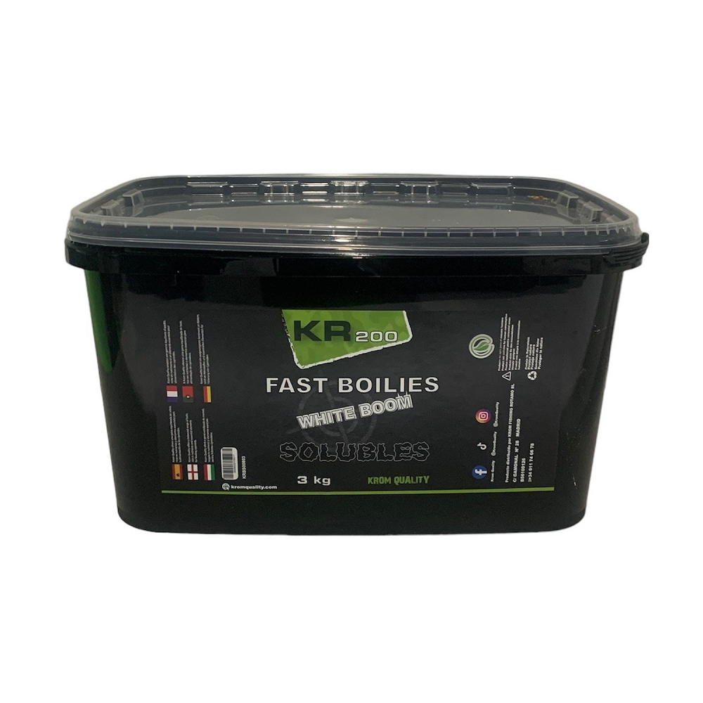 Boilies Oplosbaar Krom Quality KR200 White Boom 20 mm 3 kg