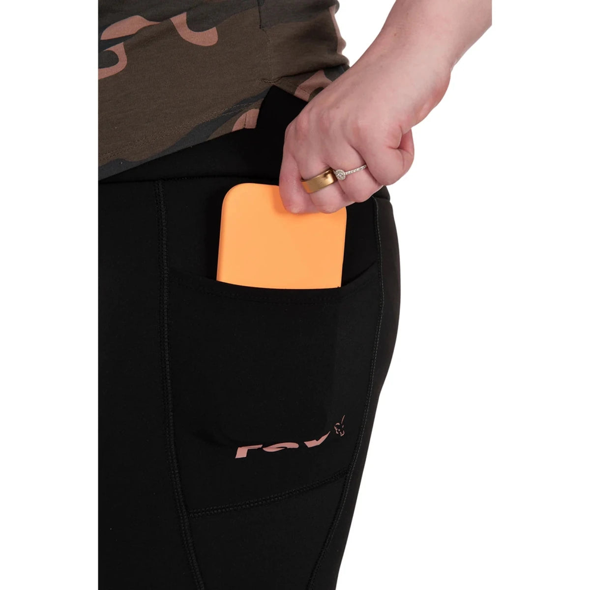 Leggins Mujer Fox Black Lined - Tienda Carpfishing