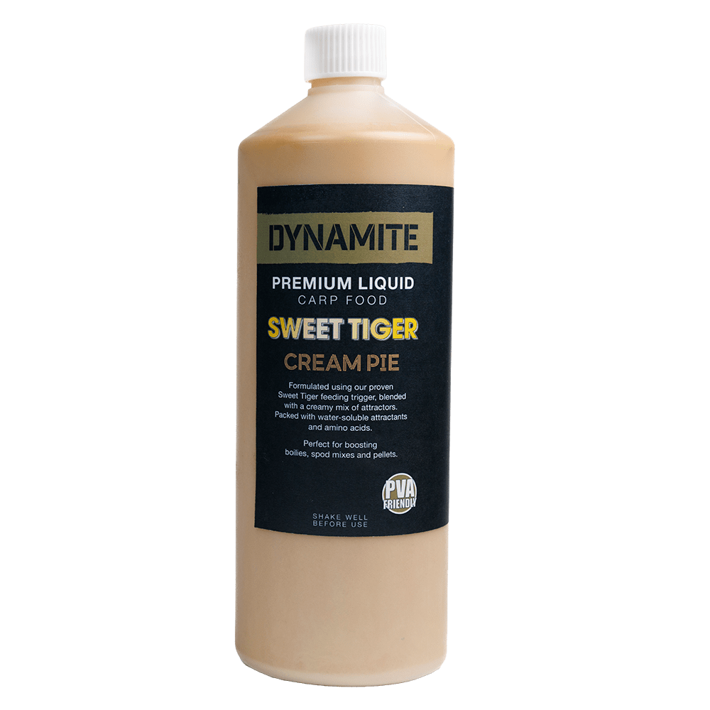 Líquido Dynamite Baits CF Sweet Tiger Cream Pie 1000 ml - Tienda Carpfishing