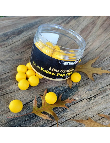 Pop ups Ccmoore Live System Amarillo 14 mm - Tienda Carpfishing