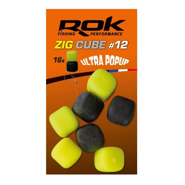 Pop up Zig Cube Rok Fishing Amarillo Negro 12