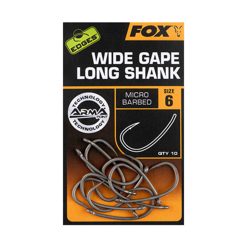 Anzuelos Fox Super Wide Gape Long Shank - Tienda Carpfishing